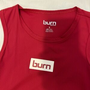 Burn Boot Camp Brick Red Cropped Tank Top